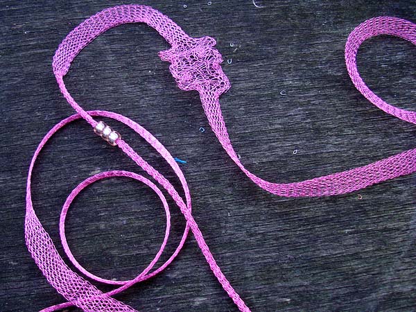 10 Metre 10mm Wide 0.1mm Knitted BABYPINK