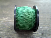 3 Metres 0.1mm 3014 Leaf Green Knitted Craft Wire (15mm Wide Tube)