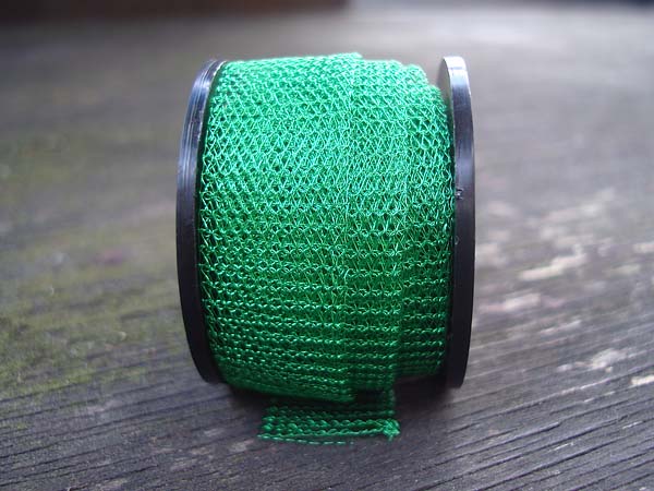 3 Metres 0.1mm 3120 Supa Emerald Knitted Craft Wire (15mm Wide Tube)