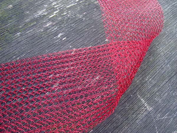 1 Metre 85mm Wide Coarse Knitted 0.2mm 3022 Cherry Red Craft Wire