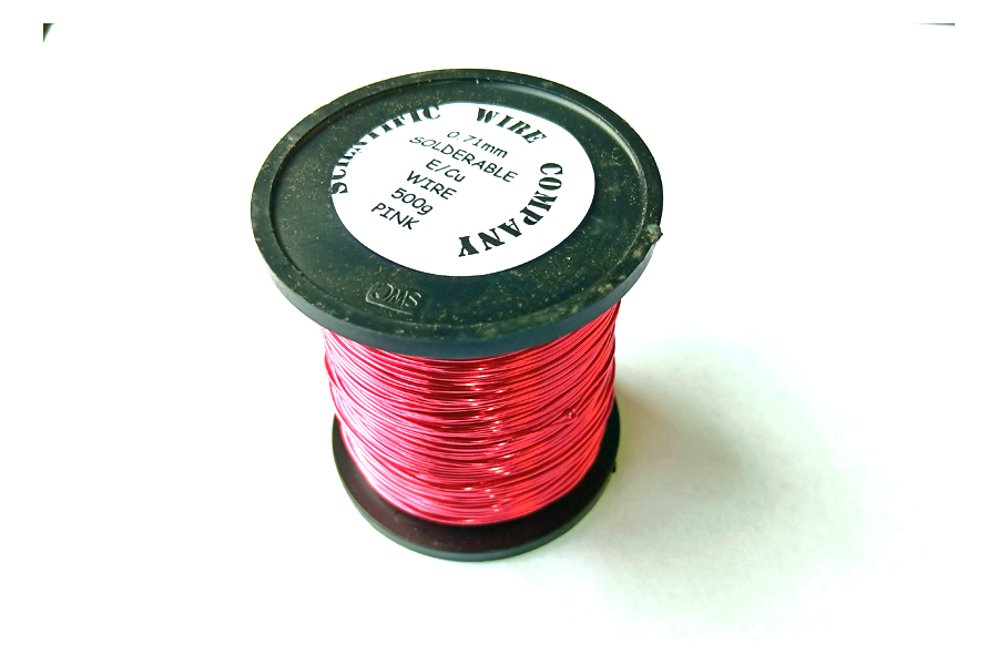 500g 0.71mm PINK Coloured Enamelled Copper Wire