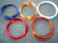 5x 5 Metres 0.9mm Coloured Craft Wire BLUE/LIGHT GOLD/BROWN/RED/SILVER PLATE
