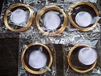 Gilt ON Copper Coils Sample 7 PACK  0.2mm /0.4mm/0.6mm  / 0.8mm / 1mm / 1.25mm / 1.5mm