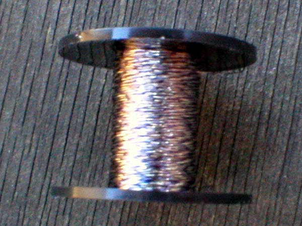 10 Metres 2x0.2mm Silver Plated & Dark Purple Two Tone Twisted Wire